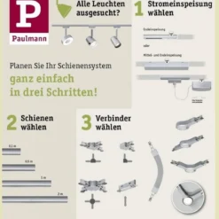 Paulmann No. 95437  URail 2Easy Basic Pendel Weiß ohne Leuchtmittel, max. 20W E27