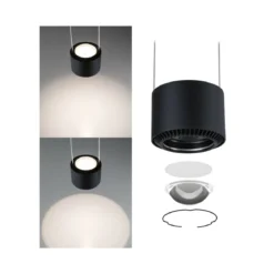 Paulmann No. 94972  URail LED Pendel Aldan 1-flammig schwarz dimmbar