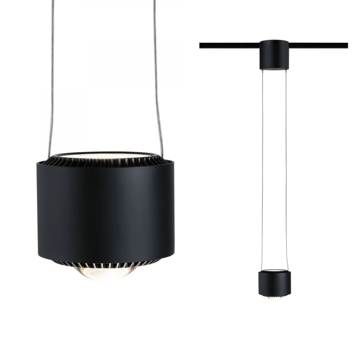 Paulmann No. 94972 URail LED Pendel Aldan 1-flammig schwarz dimmbar