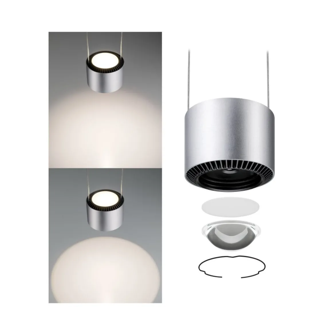 Paulmann No. 95520 URail LED Pendel Aldan 13W schwarz Chrom matt dimmbar
