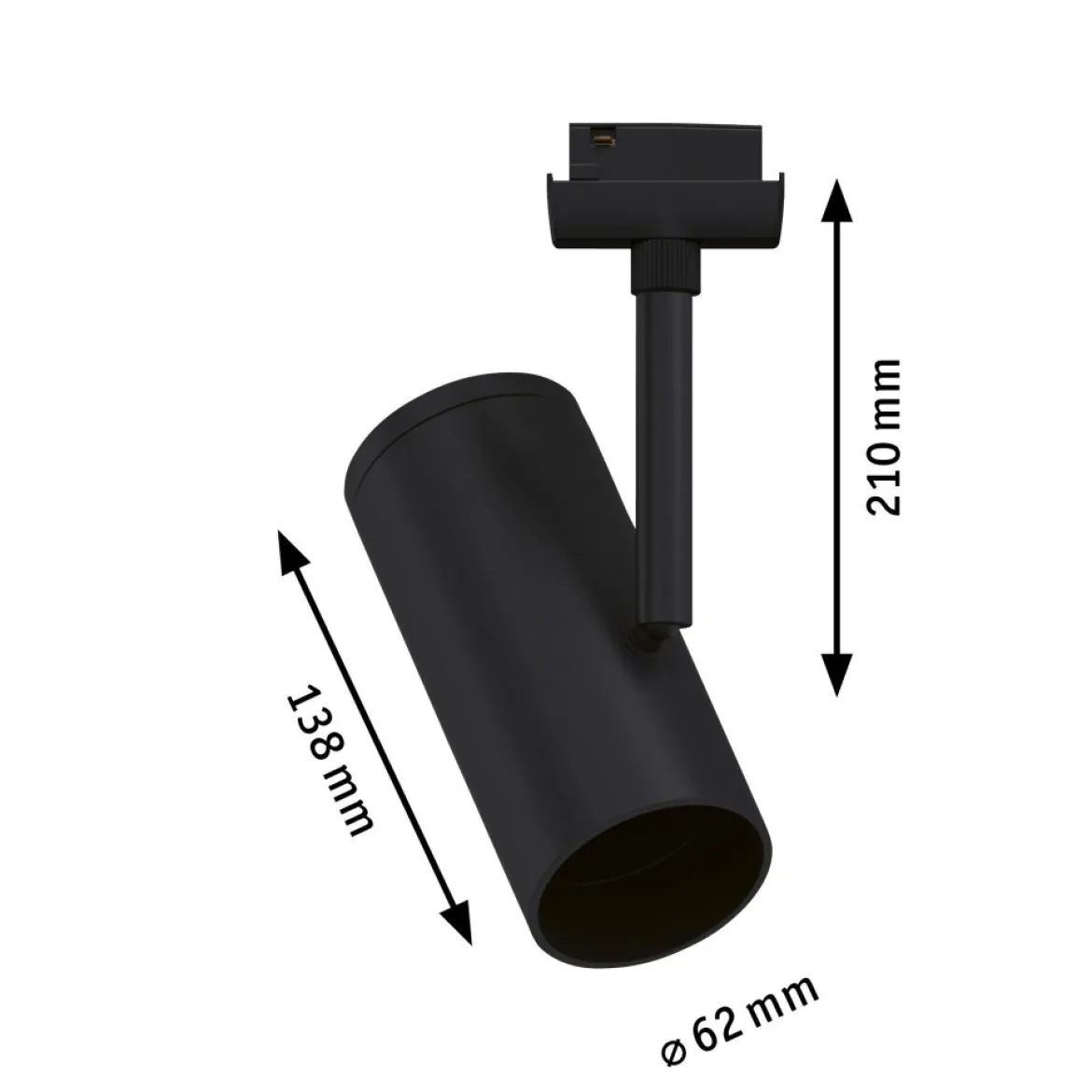 Paulmann No. 96979 URail Schienenspot Apol E27 Schwarz 50W