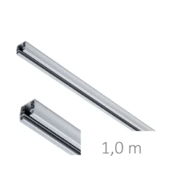 Paulmann No. 96833 URail Schienensystem Zubehör Schiene 1m 230V, Chrom matt