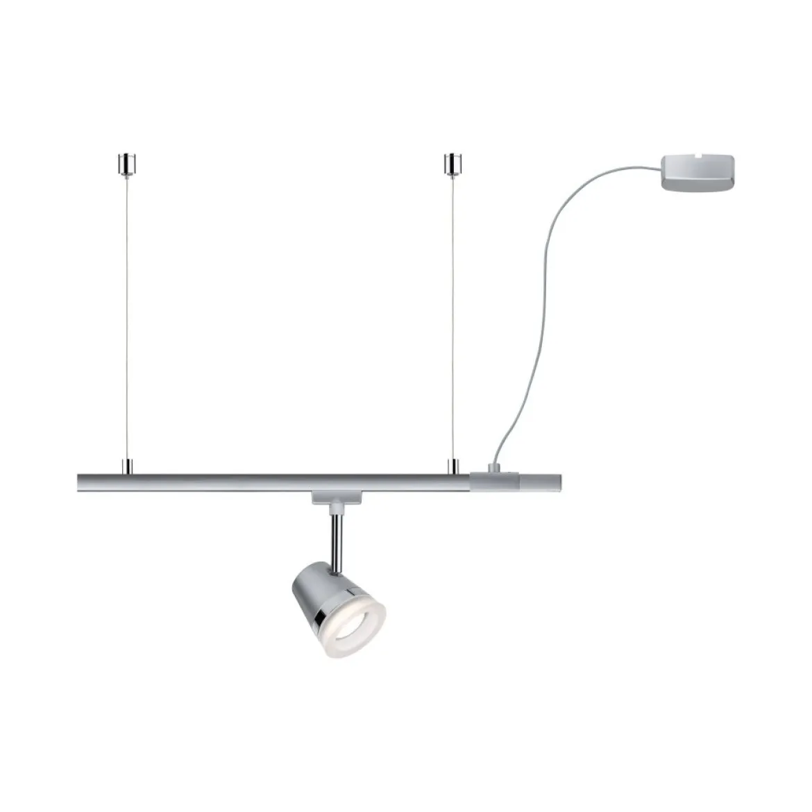 Paulmann No. 95416 URail Schienensystem Stromeinspeisung Kabel 2m 230V Chrom matt
