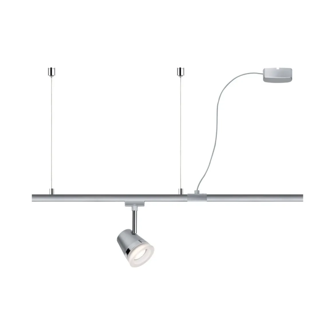 Paulmann No. 95416 URail Schienensystem Stromeinspeisung Kabel 2m 230V Chrom matt