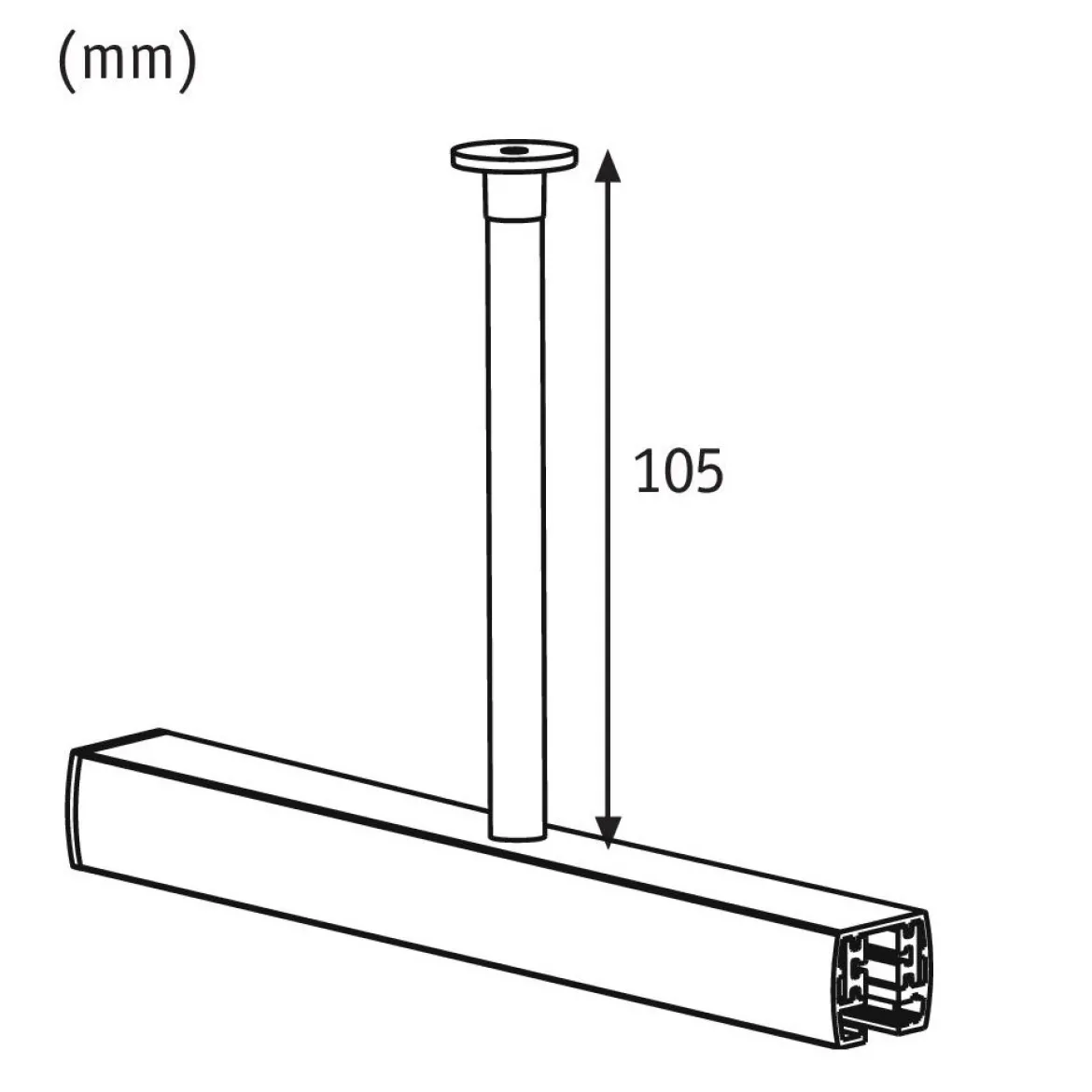 Paulmann No. 97688 URail Schienensystem Zubehör Abhängung Schiene Weiß