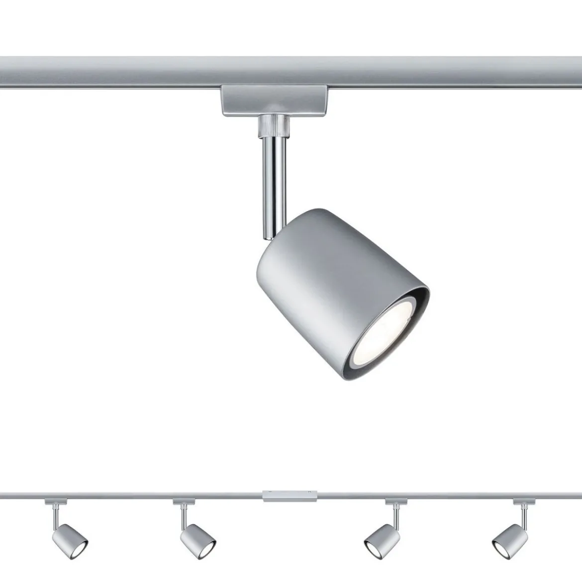 Paulmann No. 96897 URail Schienensystem Set Cover Chrom matt G10 max. 4x10W
