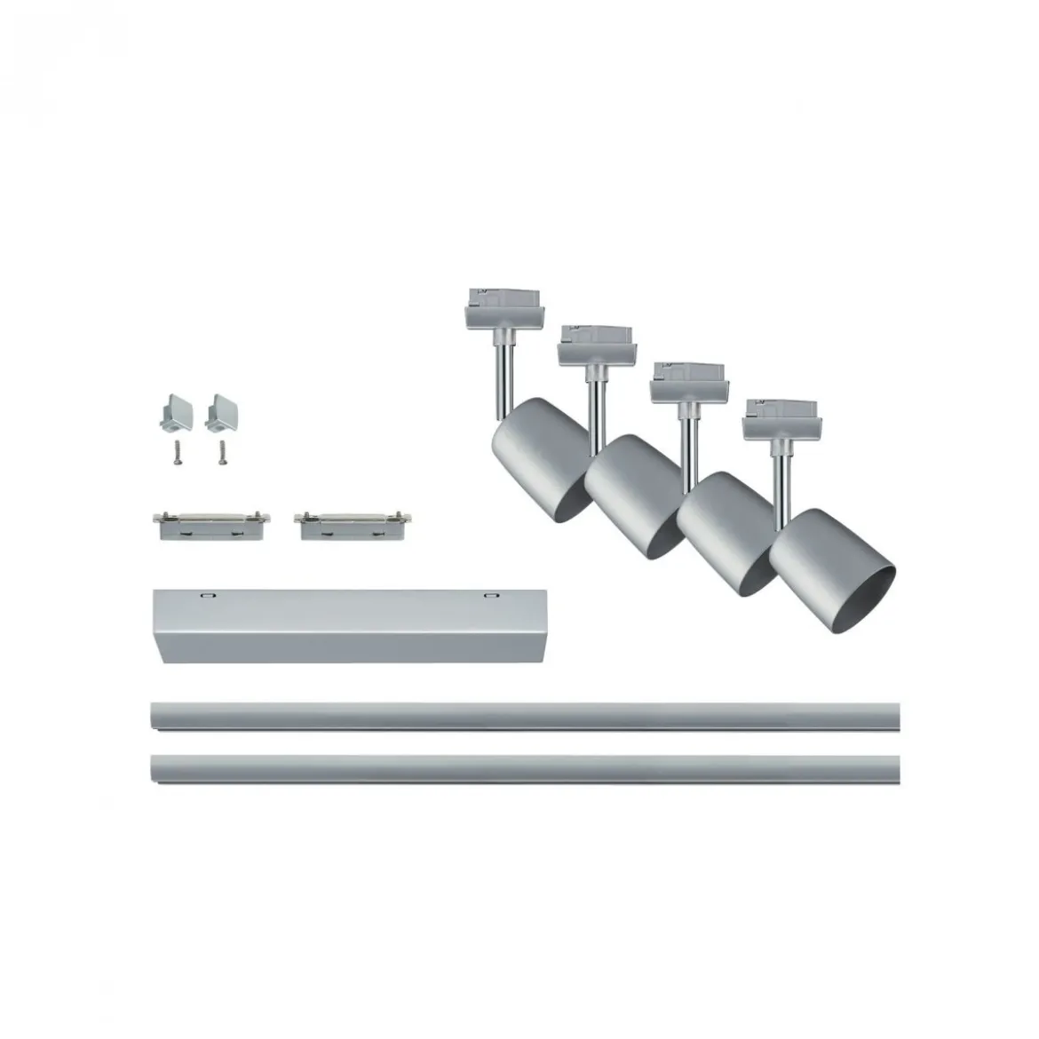 Paulmann No. 96897 URail Schienensystem Set Cover Chrom matt G10 max. 4x10W