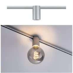 Paulmann No. 94973 URail Spot Ceiling Socket E27 Chrom matt dimmbar ohne Leuchtmittel