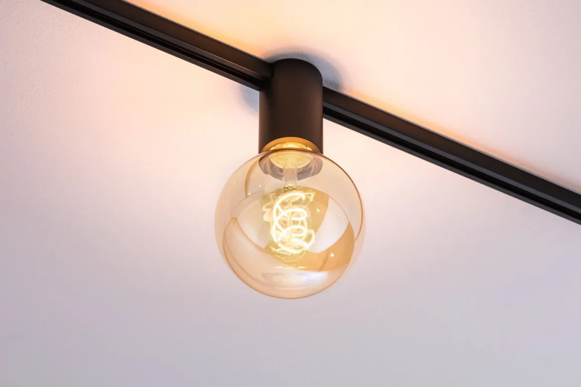 Paulmann No. 94975 URail Spot Ceiling Socket E27 Schwarz dimmbar ohne Leuchtmittel