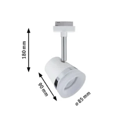 Paulmann No. 95362 URail Spot Cone Weiß,Chrom ohne Leuchtmittel, max. 10W GU10