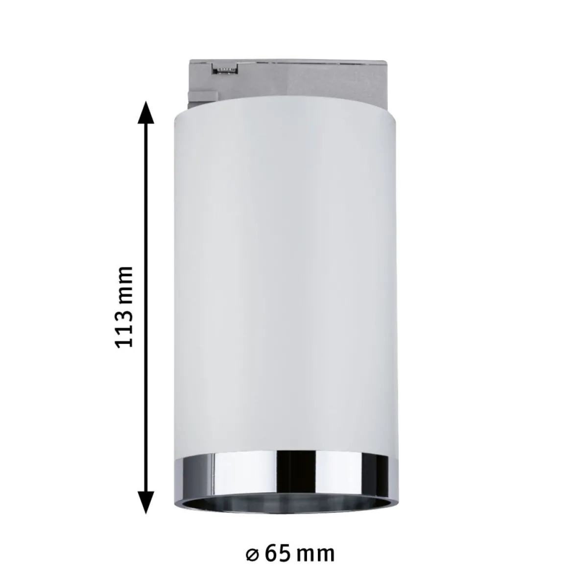 Paulmann No. 96963 URail Spot Tube Weiß Chrom ohne Leuchtmittel max. 10W GU10