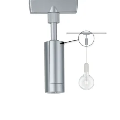 Paulmann No. 95551 URail Universal Pendel Adapter Chrom matt Metall Kunststoff