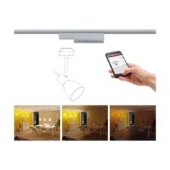 Paulmann No. 96893 URail Zigbee Spotadapter 0-50 Watt Chrom matt An-Aus-Dimmen