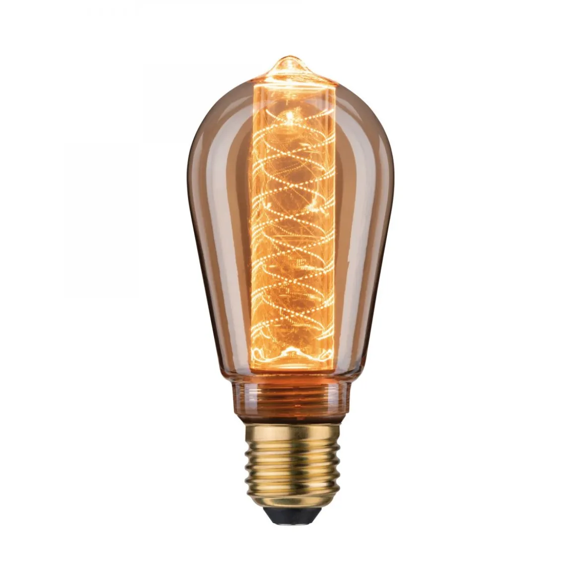 Paulmann No. 28829 Vintage-Kolben ST64 Inner Glow E27 Gold Spiralmuster dimmbar