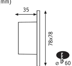 Paulmann No. 92922 Wandeinbauleuchte LED 1,7W Weiß