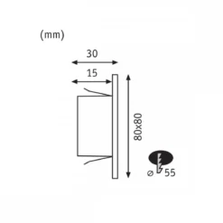 Paulmann No. 99495 Wandeinbauleuchte LED Edge 1,1W Chrom matt