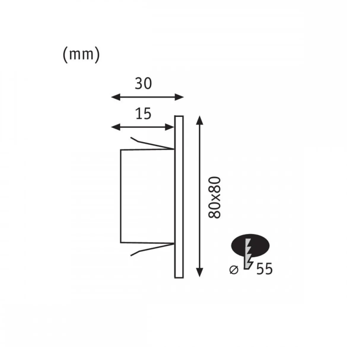 Paulmann No. 99495 Wandeinbauleuchte LED Edge 1,1W Chrom matt