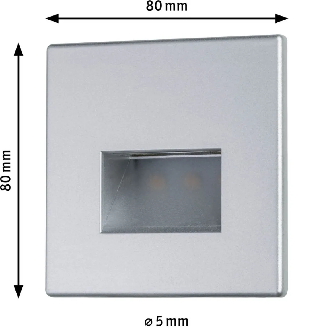 Paulmann No. 99495 Wandeinbauleuchte LED Edge 1,1W Chrom matt