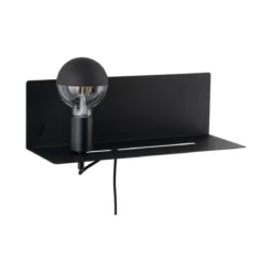 Paulmann No. 78920 Wandleuchte mit Ablage Devara E27 max.40W schwarz
