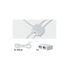 Paulmann No. 70203 YourLED Junctionbox 4-fach Verteilung Weiß, Kunststoff