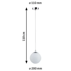 Paulmann 70895 Pendelleuchte Globe Satin Chrom E27 max. 20W IP44