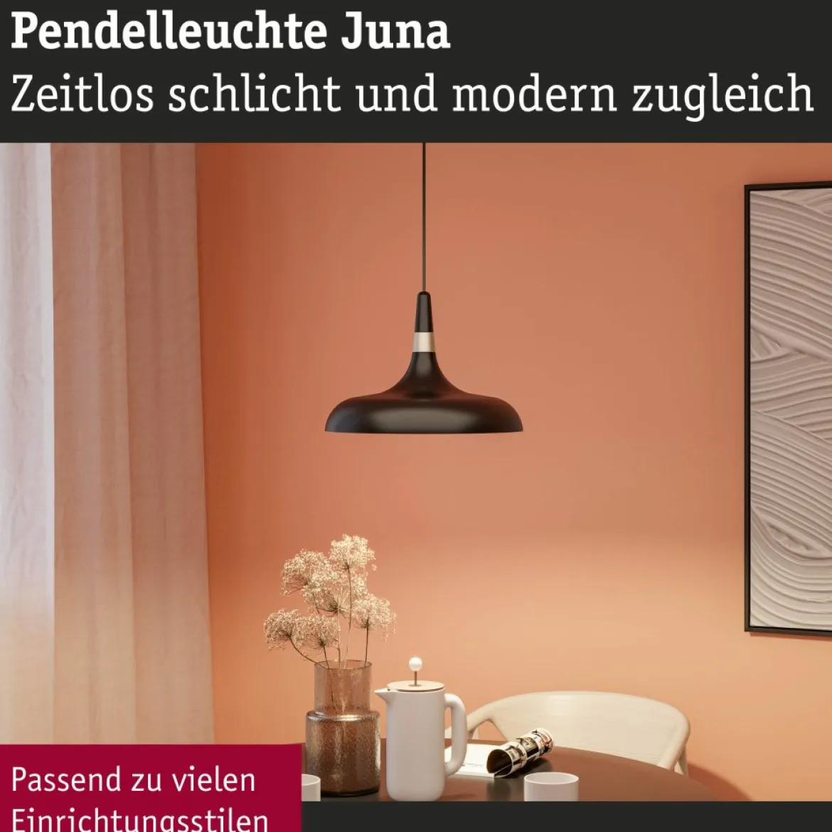 Paulmann 78481 Pendelleuchte Neordic Juna Champagner Schwarz E27