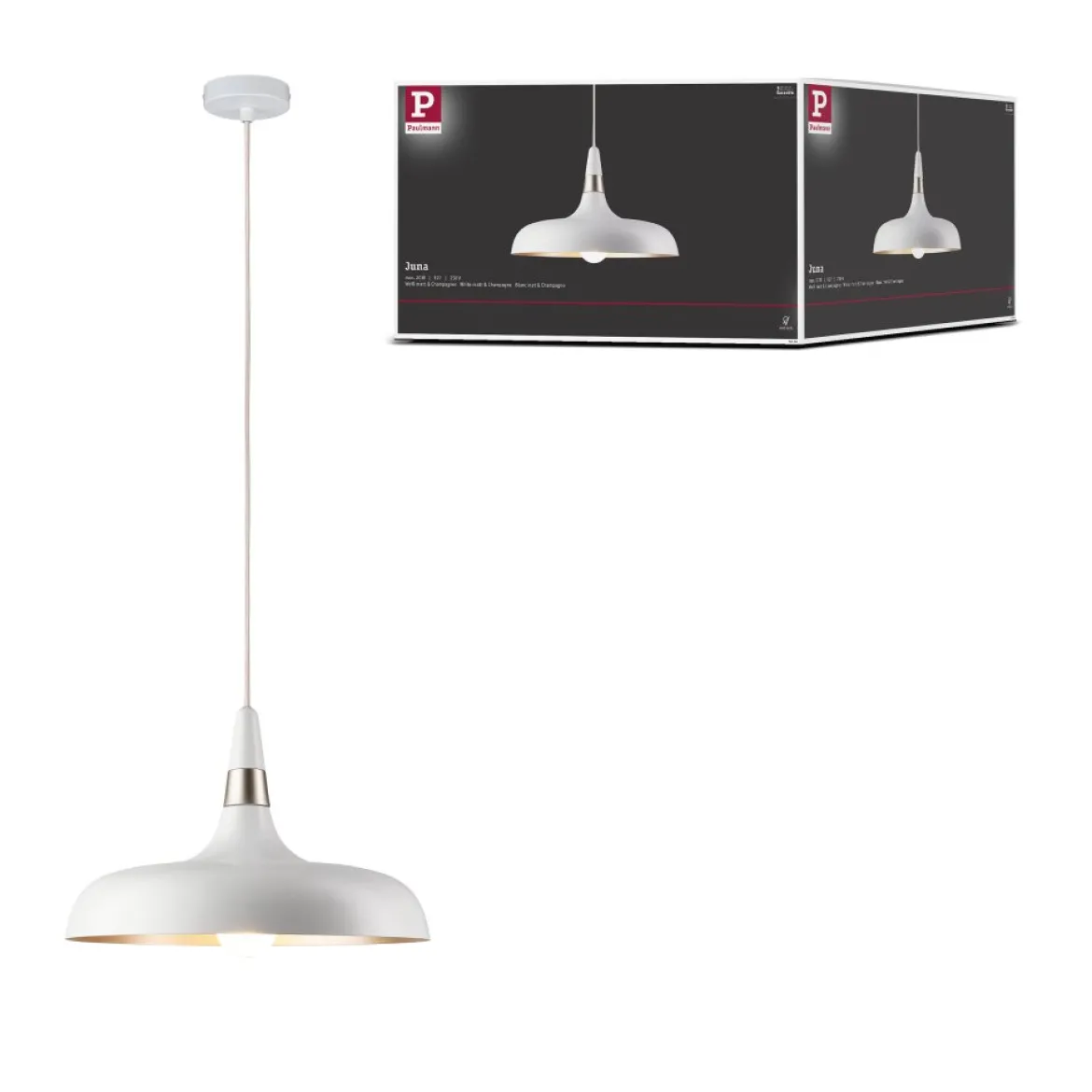 Paulmann 78484 Pendelleuchte Neordic Juna Champagner Weiß E27