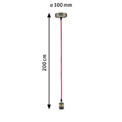 Paulmann 50386 Pendelleuchte Neordic Eldar E27 Rot Nickel