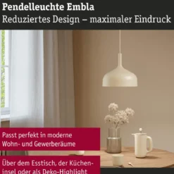 Paulmann 77064 Pendelleuchte Neordic Embla II Creme E27