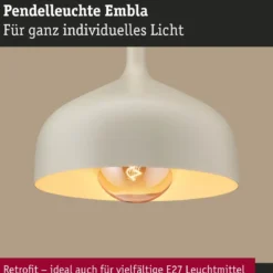 Paulmann 77064 Pendelleuchte Neordic Embla II Creme E27