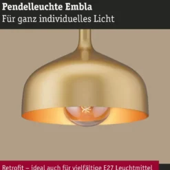 Paulmann 77066 Pendelleuchte Neordic Embla II Gold E27