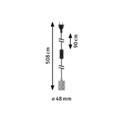 Paulmann 78437 Pendelleuchte Tilla E27 max. 20W inkl. Stecker Alu