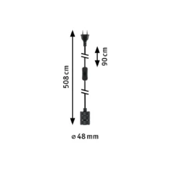 Paulmann 78436 Pendelleuchte Tilla E27 max. 20W inkl. Stecker Schwarz