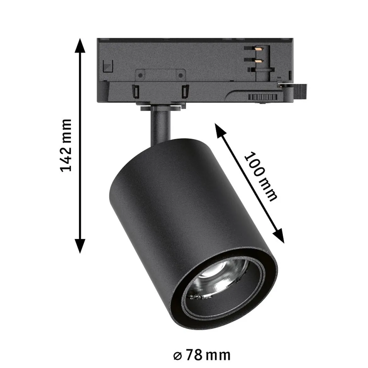 Paulmann 96560 ProRail3 LED Schienenspot Kratos schwarz 3000K 36° 1000lm