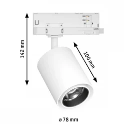 Paulmann 96571 ProRail3 LED Schienenspot Kratos weiss 3000K 36° 3000lm