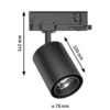 Paulmann 96572 ProRail3 LED Schienenspot Kratos schwarz 3000K 36° 3000lm