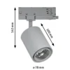 Paulmann 96564 ProRail3 LED Schienenspot Kratos silber 4000K 36° 1050lm