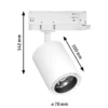 Paulmann 96568 ProRail3 LED Schienenspot Kratos weiss 4000K 50° 1050lm