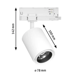 Paulmann 96568 ProRail3 LED Schienenspot Kratos weiss 4000K 50° 1050lm