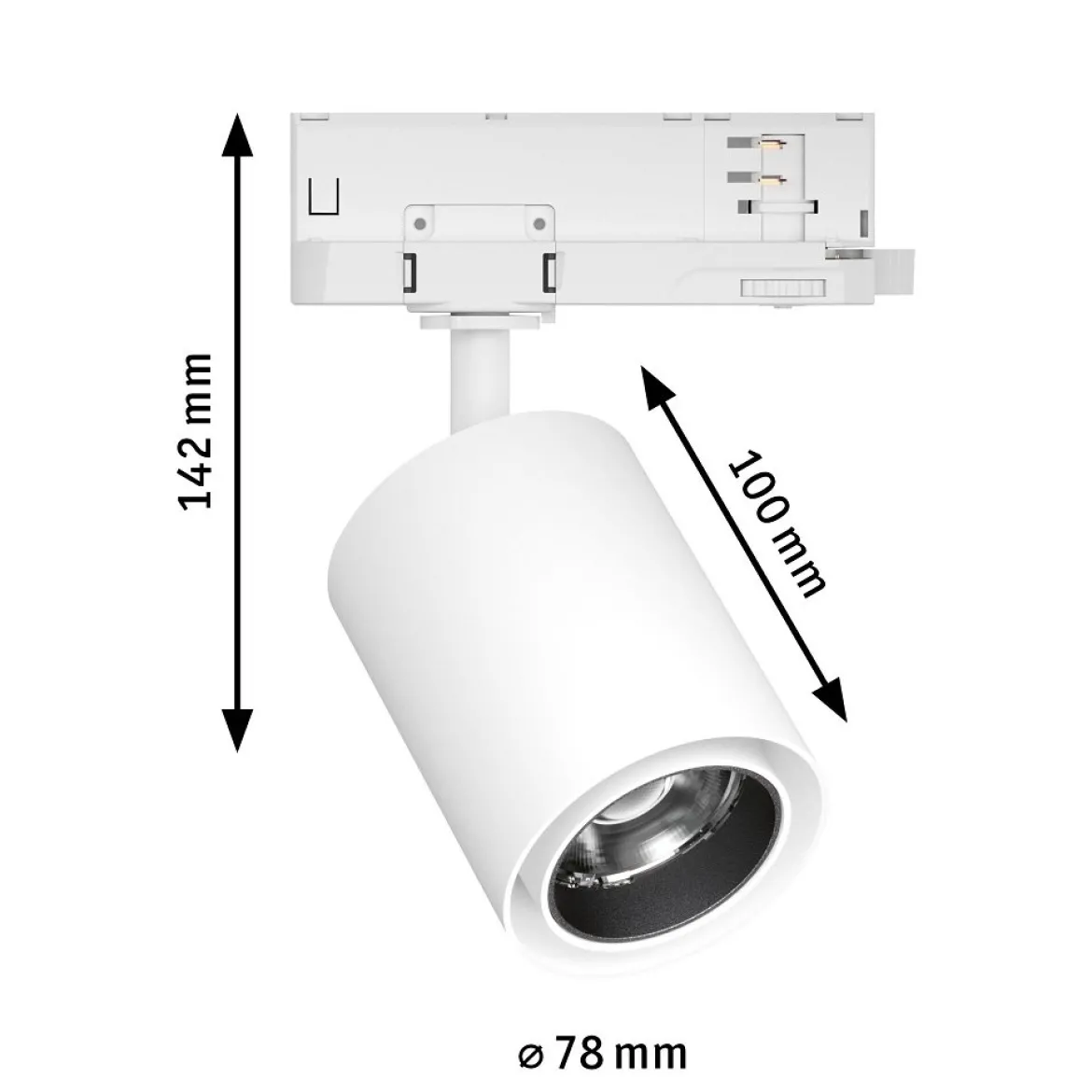 Paulmann 96556 ProRail3 LED Schienenspot Kratos weiss 4000K 50° 2000lm