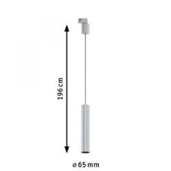Paulmann 95397 ProRail3 3-Phasen Schienensystem Pendel Artemons GU10 max.10W Silber