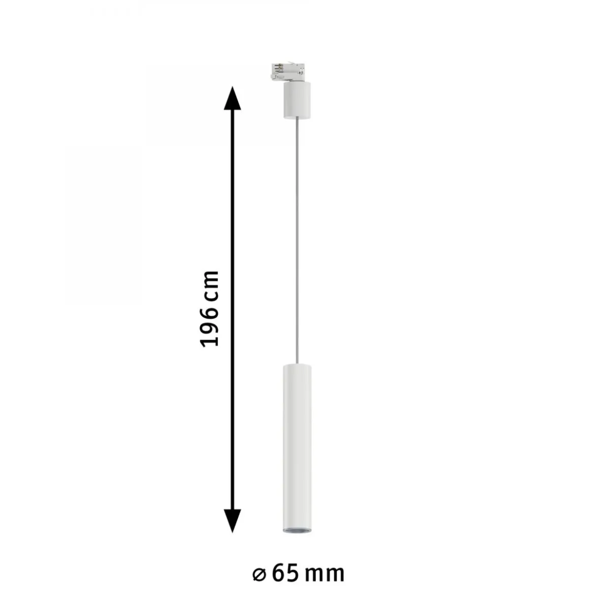 Paulmann 95398 ProRail3 3-Phasen Schienensystem Pendel Artemons GU10 max.10W Weiß