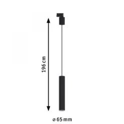 Paulmann 95399 ProRail3 3-Phasen Schienensystem Pendel Artemons GU10 max.10W Schwarz
