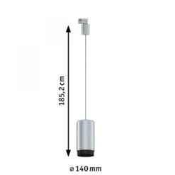 Paulmann 95403 ProRail3 3-Phasen Schienensystem Pendel Corus E27 max.50W Silber