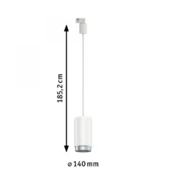 Paulmann 95404 ProRail3 3-Phasen Schienensystem Pendel Corus E27 max.50W Weiß