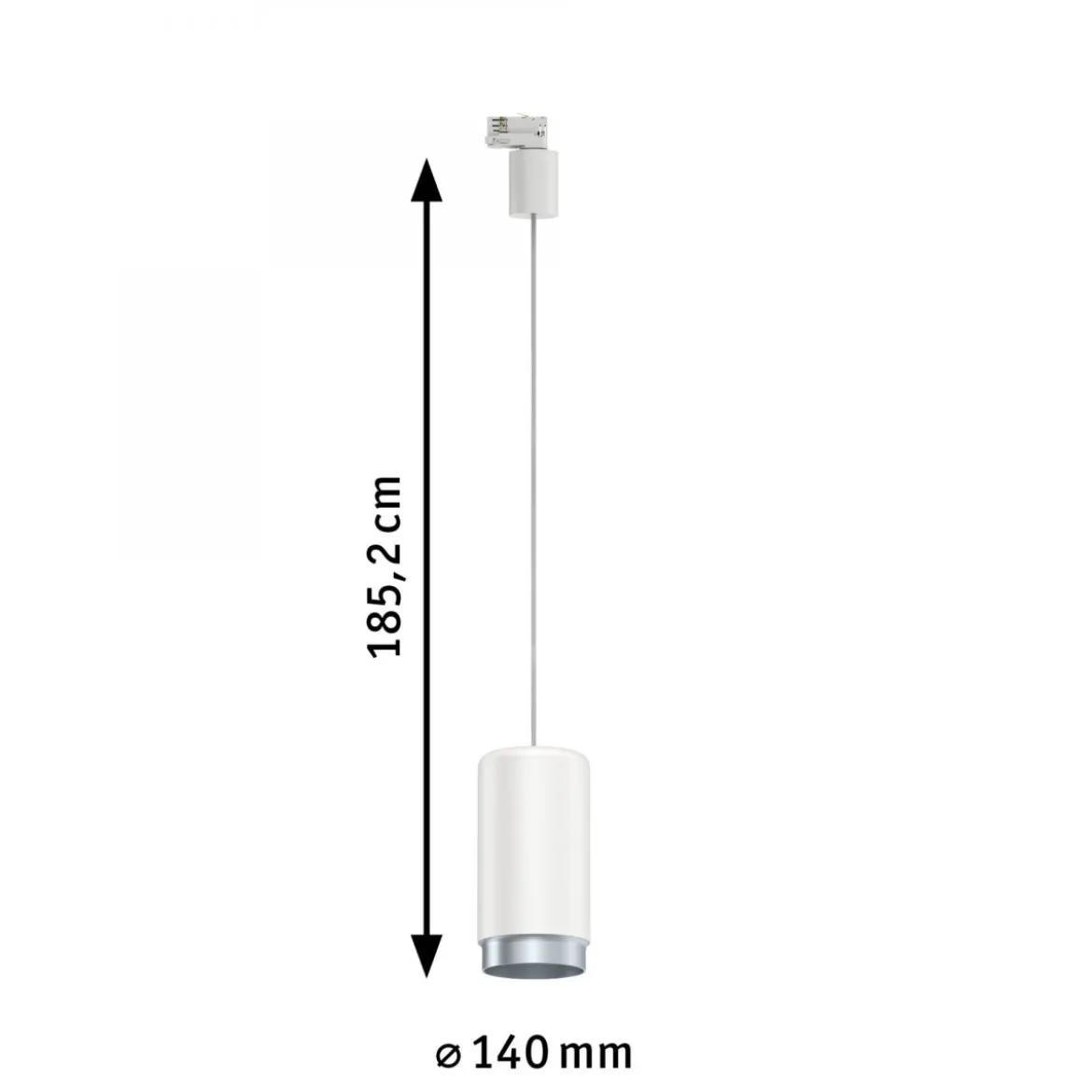 Paulmann 95404 ProRail3 3-Phasen Schienensystem Pendel Corus E27 max.50W Weiß