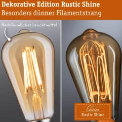 Paulmann 29248 Rustic Shine LED Globe G125 E27 300lm 1800K Gold 3-Step-Dim