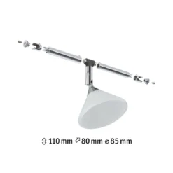 Paulmann 94138 Seilspot Colmar Chrom Satin ohne Leuchtmittel max. 10W GU4