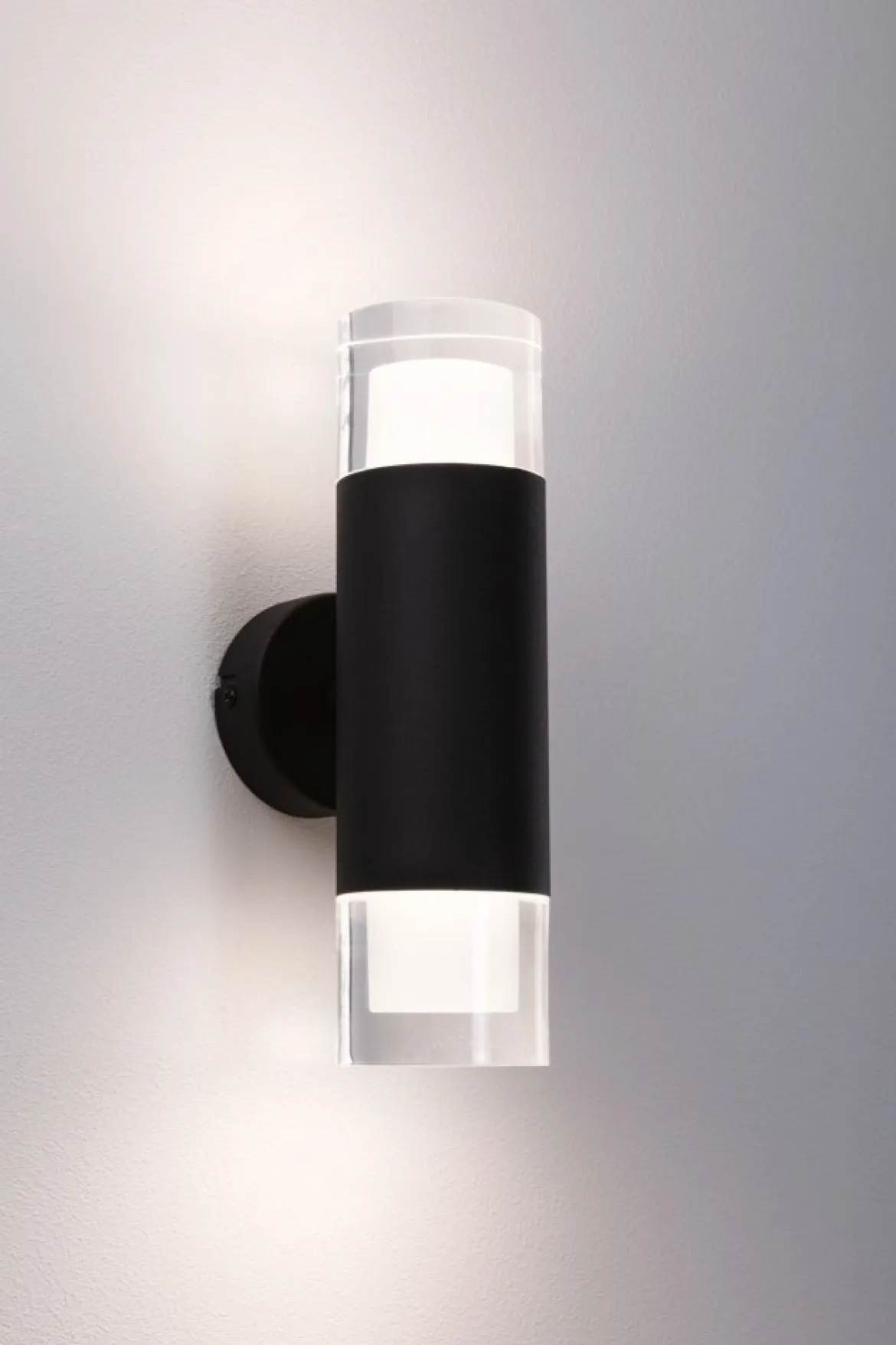 Paulmann 79560 Selection Bathroom LED Wandleuchte Kame 2-flammig 3000K Schwarz IP44