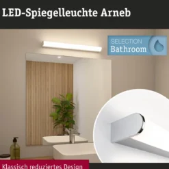Paulmann 71210 Selection Bathroom LED Wandleuchte Arneb 3000K 230V 12,5W Chrom